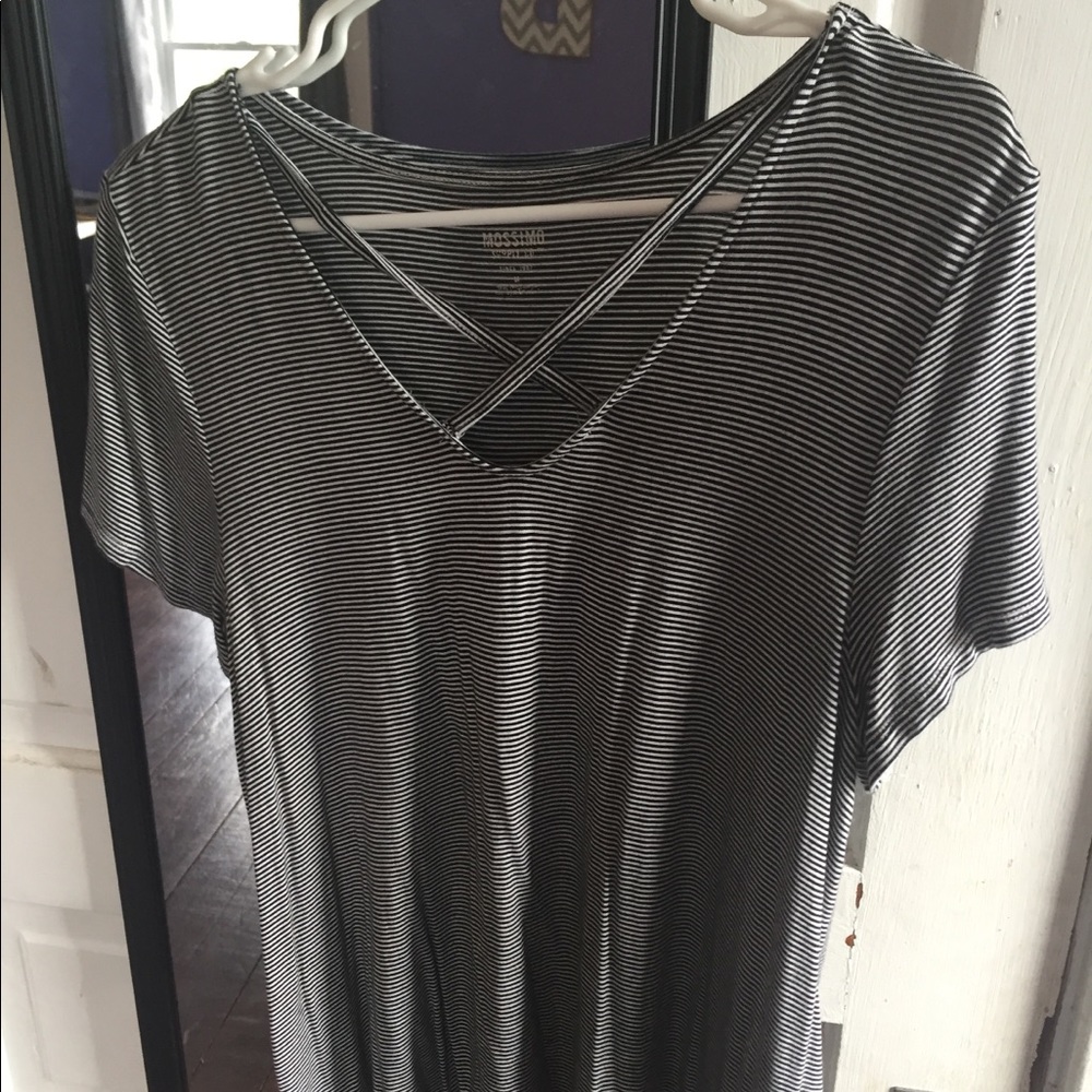 black and white striped shirt